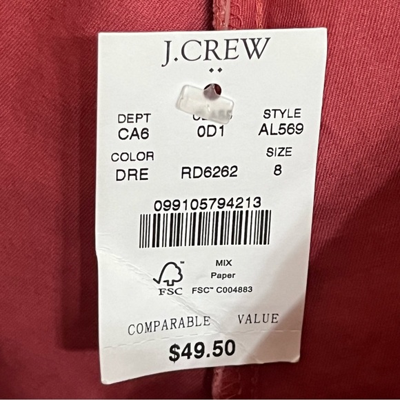 NWT Women’s J. Crew Factory Frankie Bermuda Chino Shorts 9” Inseam Size 8 Pink - Picture 6 of 12